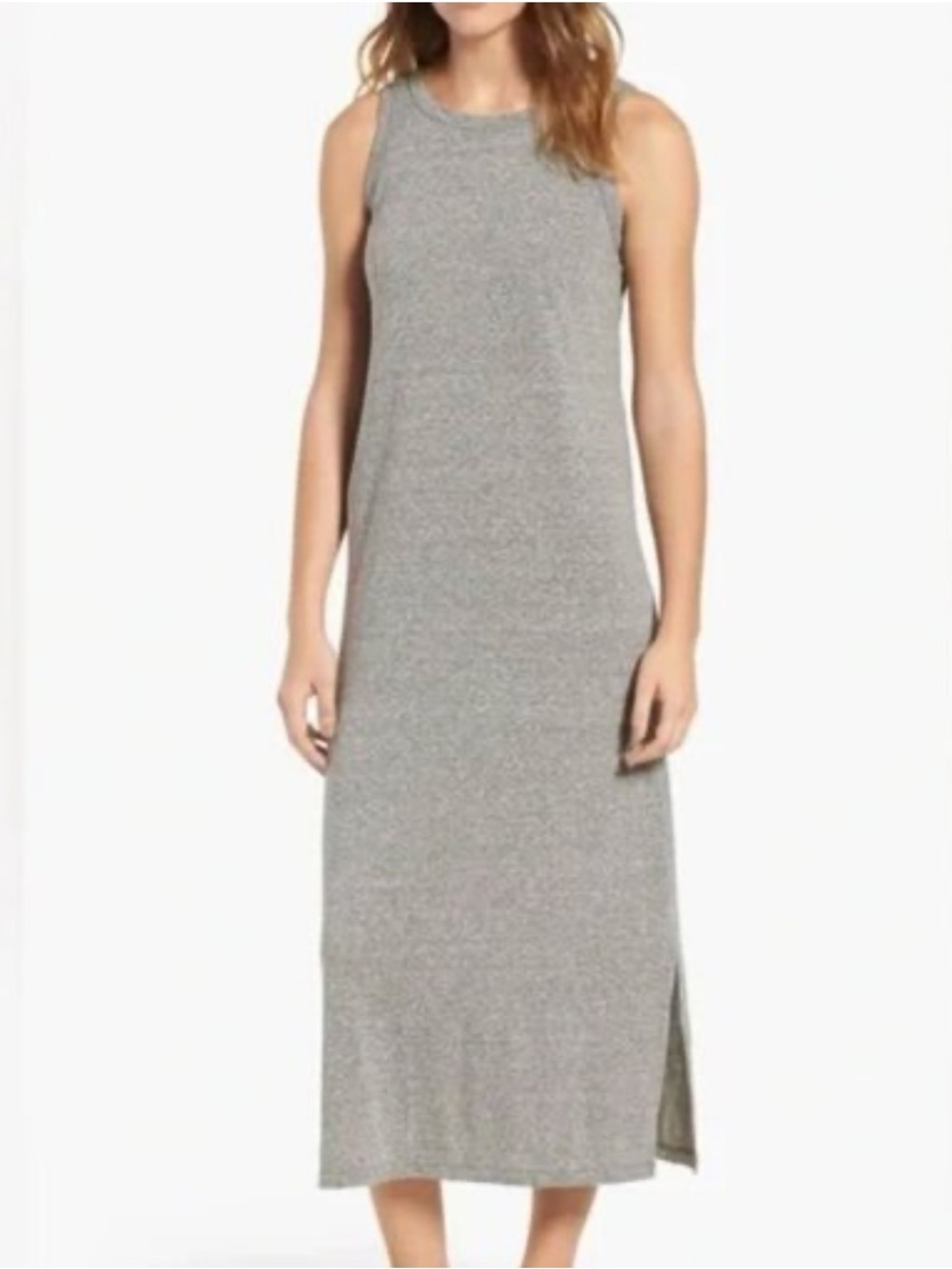 Current/Elliott Heather Gray Sleeveless Midi Dress